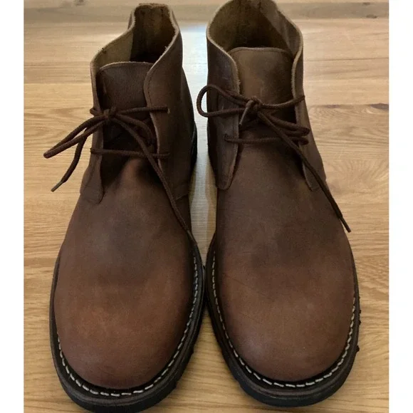 By The Mountain Handmade Portuguese Leather Chukka Boots Brown EU 44 US ~10